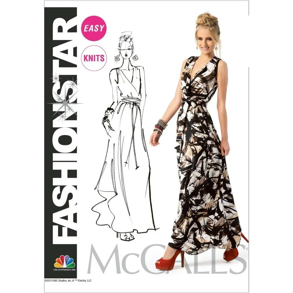 McCalls Sewing‎ Pattern M6700 Dress Maxi Sleeveless Misses Size 8-16 UNCUT